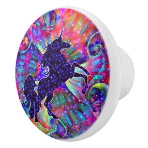 EINHORN DES UNIVERSUMS mehrfarbig Keramikknauf