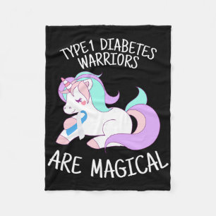 Einhorn-Diabetes-Krieger-Geschenk Fleecedecke