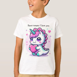 Einhorn Dino Shirt! Rawr bedeutet, dass ich dich L T-Shirt