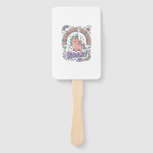 Einhorn Dinosaurier Einhorn Brüllen Retro Style T- Fächer