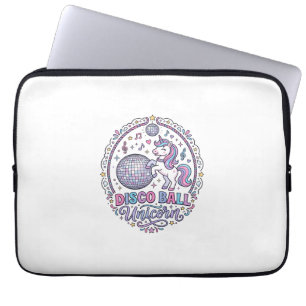 Einhorn Disco Ball Einhorn Spielerei Druck auf Anf Laptopschutzhülle