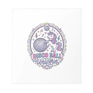 Einhorn Disco Ball Einhorn Spielerei Druck auf Anf Notizblock
