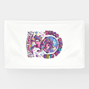 Einhorn Disco Einhorn Club Werbe-Shirt Grafik Banner