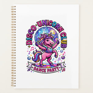 Einhorn Disco Einhorn Club Werbe-Shirt Grafik Planer