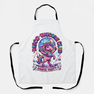 Einhorn Disco Einhorn Club Werbe-Shirt Grafik Schürze