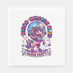 Einhorn Disco Einhorn Club Werbe Shirt Grafik Serviette