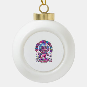 Einhorn Disco Einhorn Club Werbe Shirt Graphi Keramik Kugel-Ornament