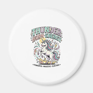 Einhorn Donnerhorn Energie Retro-Stil Produkt Gr Magnet