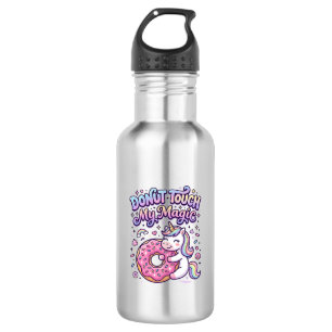 Einhorn Donut Berühre Mein Magisches Geschenkidee  Edelstahlflasche
