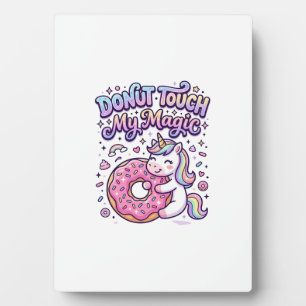 Einhorn Donut Berühre Mein Magisches Geschenkidee  Fotoplatte