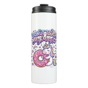 Einhorn Donut Berühre Mein Magisches Geschenkidee Thermosbecher