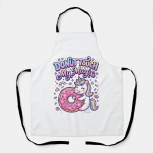 Einhorn-Donut-Berühre-mein-Zauber-Geschenk-Idee-Au Schürze