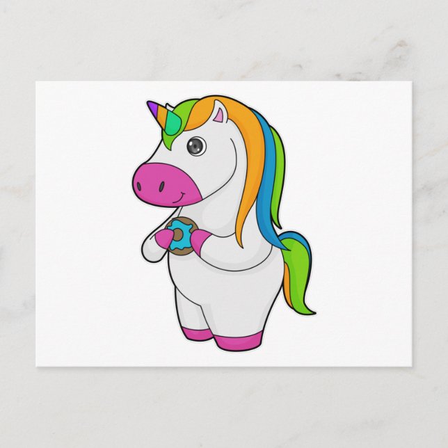 Einhorn-Donut Postkarte (Vorderseite)