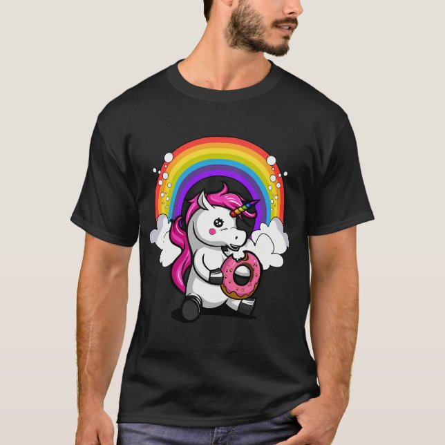 Einhorn-Donut T-Shirt (Vorderseite)