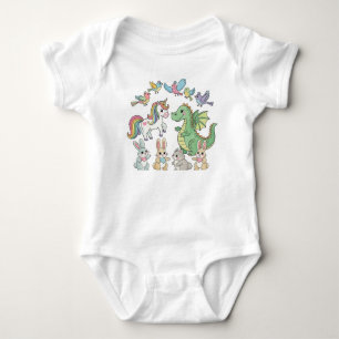 Einhorn-Drache-Baby-Tier-Body Baby Strampler