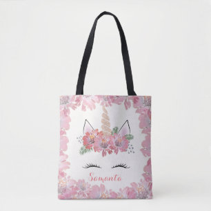 Einhorn, Einhorngesicht, personalisiert, mädchenha Tasche