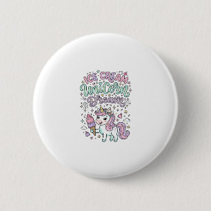 Einhorn Eiscreme Einhorn Traum Cute Pastell Produk Button