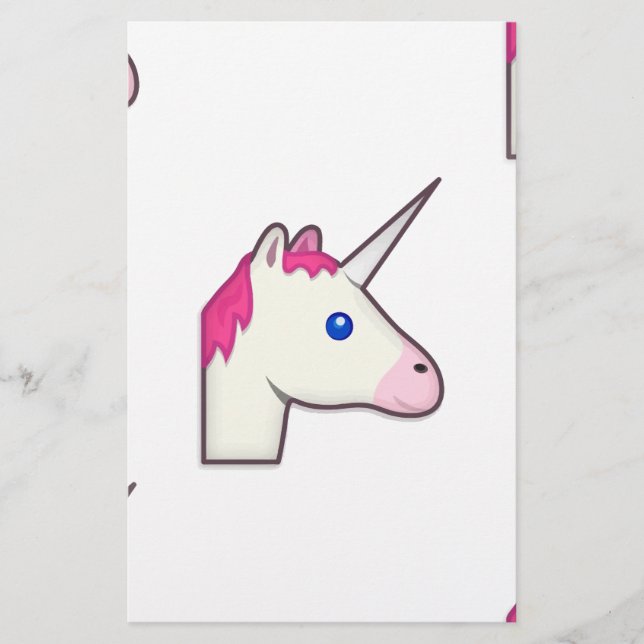 Einhorn Emoji Briefpapier (Vorderseite)