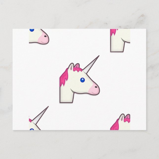 Einhorn Emoji Postkarte (Vorderseite)
