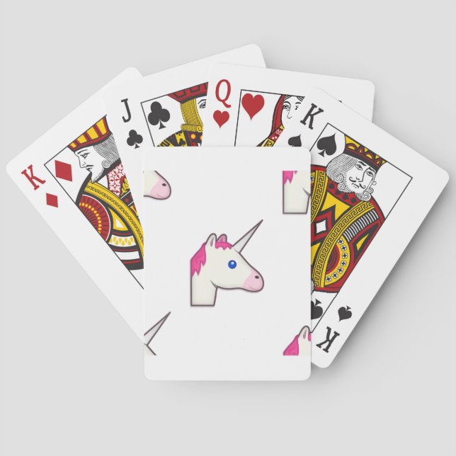 Einhorn Emoji Spielkarten (Rückseite)