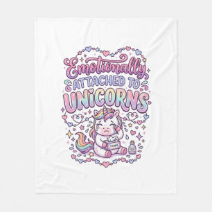 Einhorn emotional an Einhörner gebunden Original  Fleecedecke