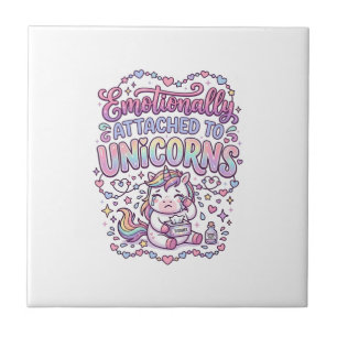 Einhorn emotional an Einhörner gebunden Original Fliese