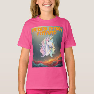 Einhorn-Energie-aktiviertes T-Shirt