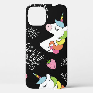Einhorn, Erdbeere, Ananas, Zeichnungen von Eis Case-Mate iPhone Hülle