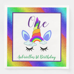 Einhorn-erster Geburtstag Serviette