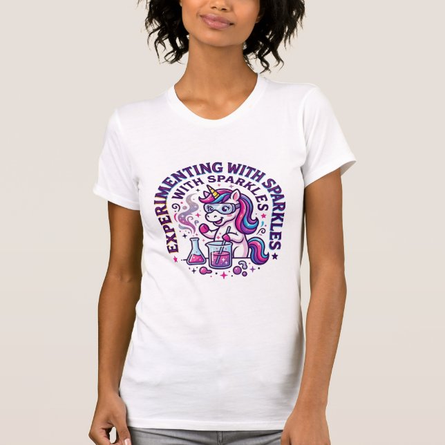 Einhorn-Experimente mit Funkeln Werbefilm Cut T-Shirt (Vorderseite)