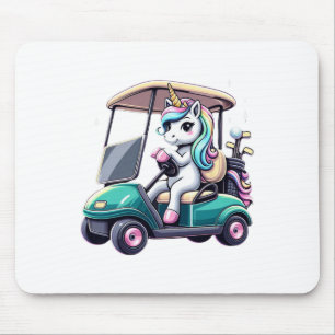 Einhorn Fahrender Golfwagen Jungen Mädchen Frauen Mousepad