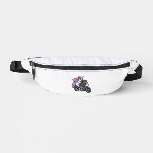 Einhorn Fahrendes Motorrad Mädchen Frauen Kinder Y Bauchtasche