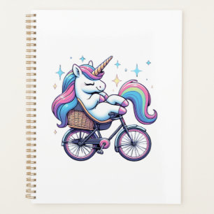 Einhorn Fahrrad fahren Jungen Mädchen Frauen Kinde Planer