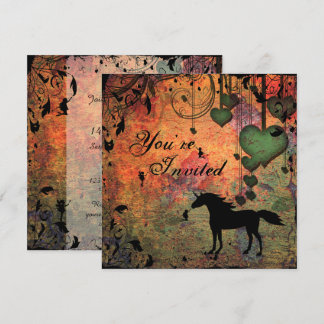 Einhorn, Fairies und Herzwald Einladung zum Geburt