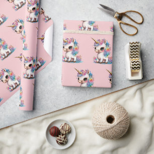 Einhorn-Fantasie Geschenkpapier