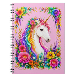 Einhorn-Fantasy-Magisches Notizbuch mit Regenbogen Notizblock