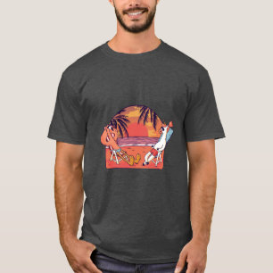Einhorn Flamingo Strand T-Shirt