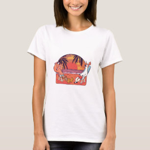 Einhorn Flamingo Strand T-Shirt