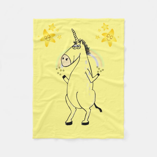 Einhorn Fleecedecke (Vorderseite)
