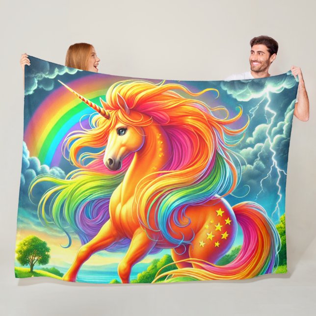 Einhorn Fleecedecke (Beispiel)
