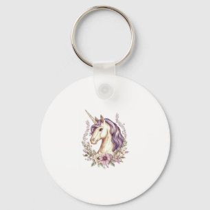 Einhorn Florale Fantasie (1) Schlüsselanhänger
