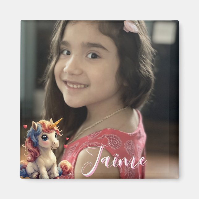 Einhorn Foto Valentine's Day Magnet (Vorne)