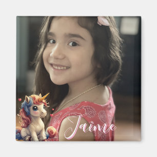 Einhorn-Foto Valentinstag Magnet