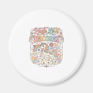 Einhorn Frieden Liebe Einhörner Süßes Vektordesign Magnet