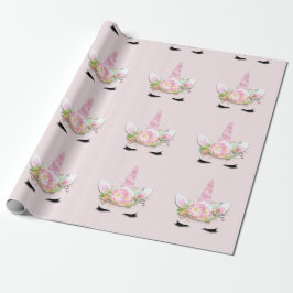 Einhorn Funkelnd Glitzer Rosa Fairly Blütenpastel Geschenkpapier