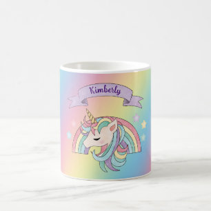 Einhorn & funkiger Regenbogen, benutzerdefinierter Kaffeetasse