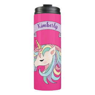 Einhorn & funkstarker Regenbogen mit individuellem Thermosbecher