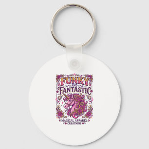 Einhorn Funky und Fantastisch Stylisches Zazzle De Schlüsselanhänger