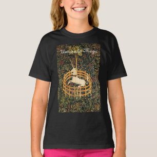 EINHORN FÜR MAGIE, FANTASIEBLUMEN, BLUMENMUSTER T-Shirt