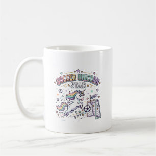 Einhorn Fußball Einhorn Star Lustiges Vektor Desig Kaffeetasse